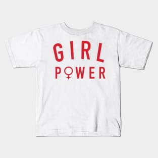 Girl Power Red - Feminist Inspired Apparel Kids T-Shirt